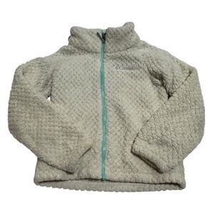 Columbia Fleece Full Zip White Casual Cold Weather Jacket